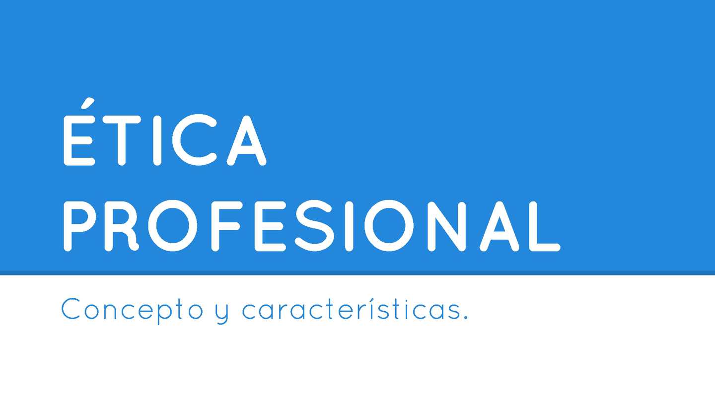 Ética profesional